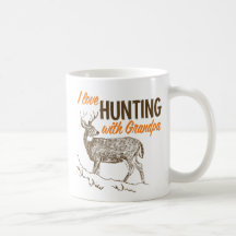 I Love Hunting with Grandpa Coffee Mugs