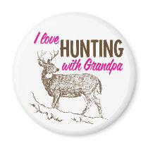I Love Hunting with Grandpa magnets by FishNHuntObsessions I Love Hunting with Grandpa magnets