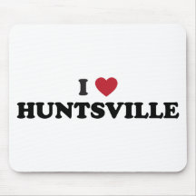I Love Huntsville Alabama Mouse Pads