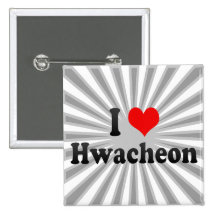 I Love Hwacheon, Korea Pins
