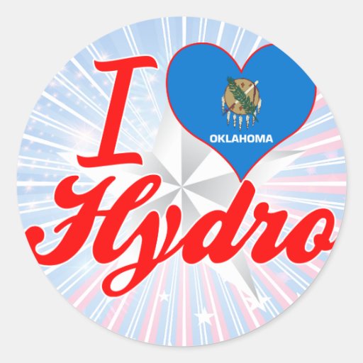 I Love Hydro, Oklahoma Round Stickers