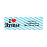 I Love Hyenas Custom Return Address Label