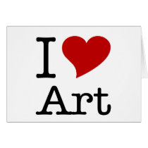 I Love (I Heart) Art Cards