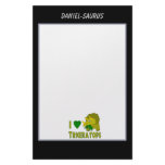 I Love (I Heart) Triceratops Cute Dinosaur Customized Stationery