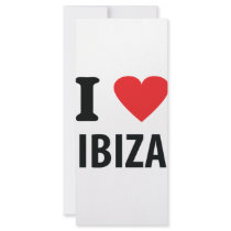I love Ibiza icon Rack Card Design