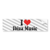 I Love Ibiza Music Bumper Sticker