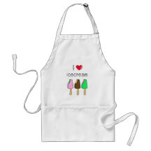 I Love Ice Cream Aprons