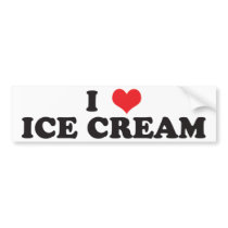 I Love Ice Cream! Bumper Sticker bumper stickers by jjulianus I Love Ice Cream! Bumper Sticker bumper stickers