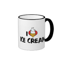 I Love Ice Cream Coffee Mugs