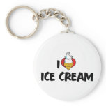 I Love Ice Cream Keychain