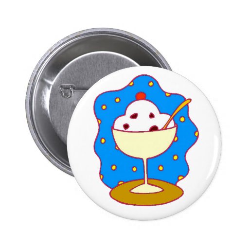I LOVE ICE CREAM PINBACK BUTTONS
