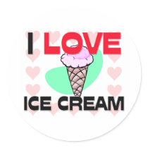 I Love Ice Cream stickers