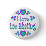 I Love Ice Skating Pinback Buttons