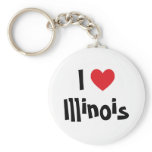 I Love Illinois Keychain