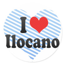 I Love Ilocano Round Sticker