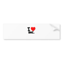 I Love Inc. Bumper Sticker