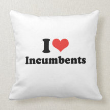 I LOVE INCUMBENTS - .png Pillows