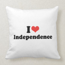 I LOVE INDEPENDENCE - .png Throw Pillow