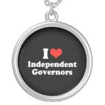 I LOVE INDEPENDENT GOVERNOR.png Necklaces