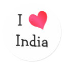 I Love India stickers