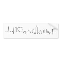I love Indianapolis in an extraordinary ecg style Bumper Sticker