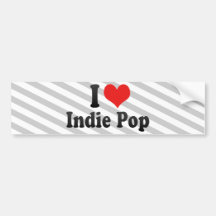 I Love Indie Pop Bumper Sticker