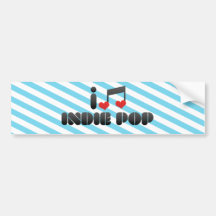 I Love Indie Pop Bumper Stickers