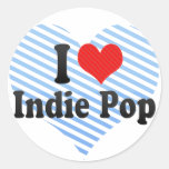 I Love Indie Pop Round Sticker