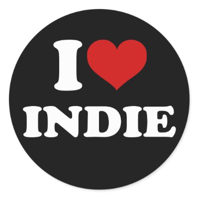 I Love Indie Round Stickers