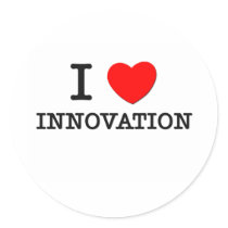 I Love Innovation Round Stickers