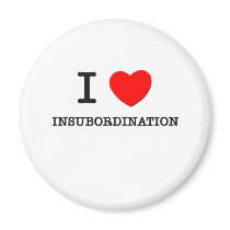 I Love Insubordination Magnet