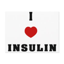 I Love Insulin Post Card