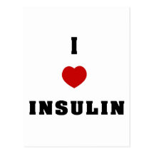 I Love Insulin Postcard