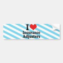 I Love Insurance Adjusters Bumper Stickers