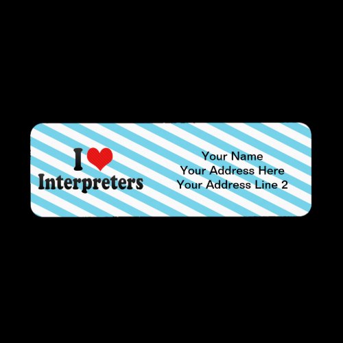 I Love Interpreters Custom Return Address Labels