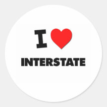 I Love Interstate Stickers