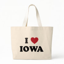 I Love Iowa Tote Bags