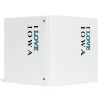 I Love Iowa Design Vinyl Binders