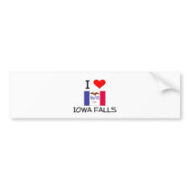 I Love IOWA FALLS Iowa Bumper Stickers