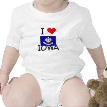 I Love IOWA Louisiana Rompers