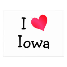 I Love Iowa Postcard