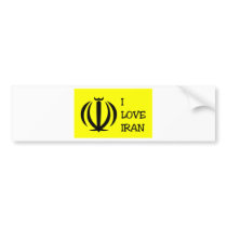 I LOVE IRAN 1 BUMPER STICKERS