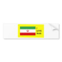 I LOVE IRAN 2 BUMPER STICKERS