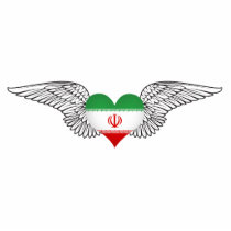 I Love Iran -wings Acrylic Cut Outs