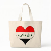 I Love Iraq Tote Bags
