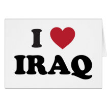 I Love Iraq Greeting Cards