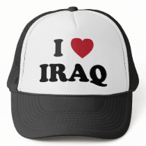 I Love Iraq Trucker Hat