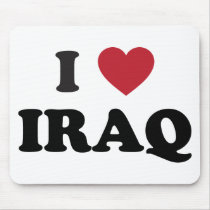 I Love Iraq Mouse Pads