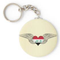 I Love Iraq -wings Key Chain