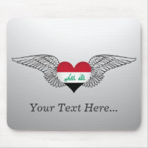 I Love Iraq -wings Mouse Pads